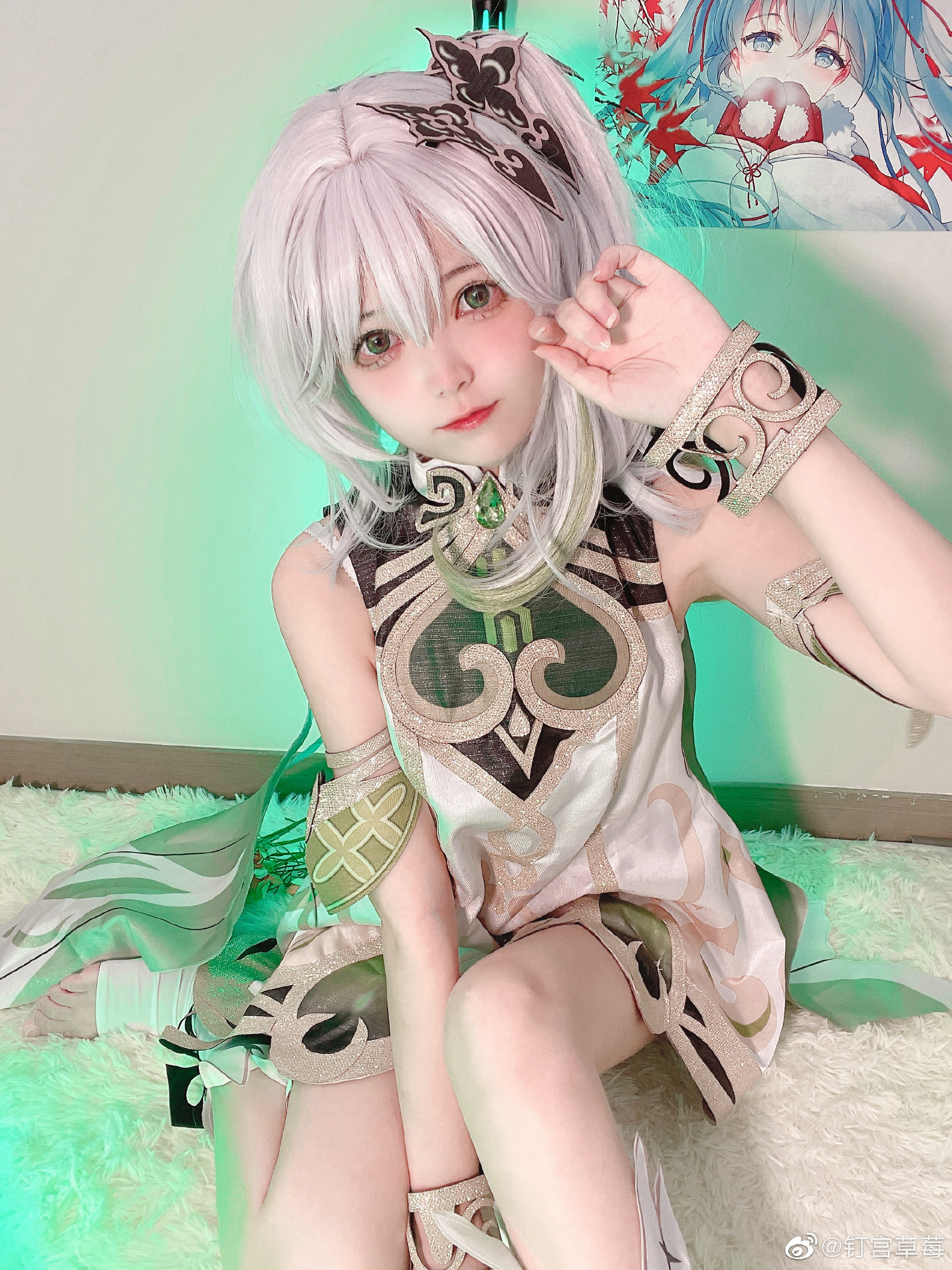 【COS】是小草神纳西妲噢!小小的 好可爱! 原神 草神 纳西妲@钉宫草莓 第2张