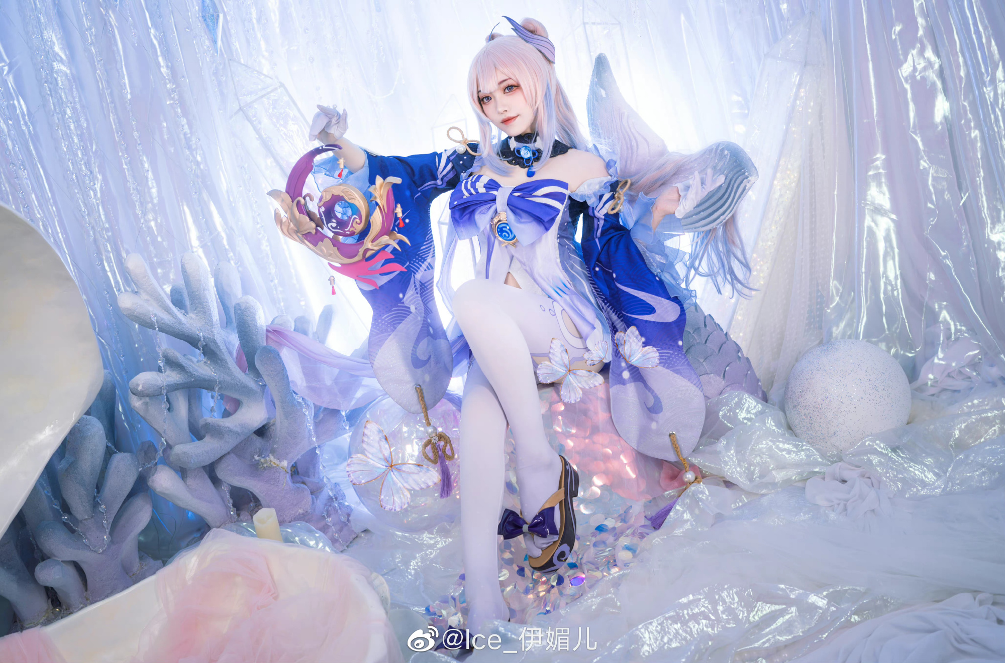 【COS】每个生灵的意志都值得尊重 就像海中的游鱼也有自己的方向 原神 珊瑚宫心海@Ice_伊媚儿 第2张