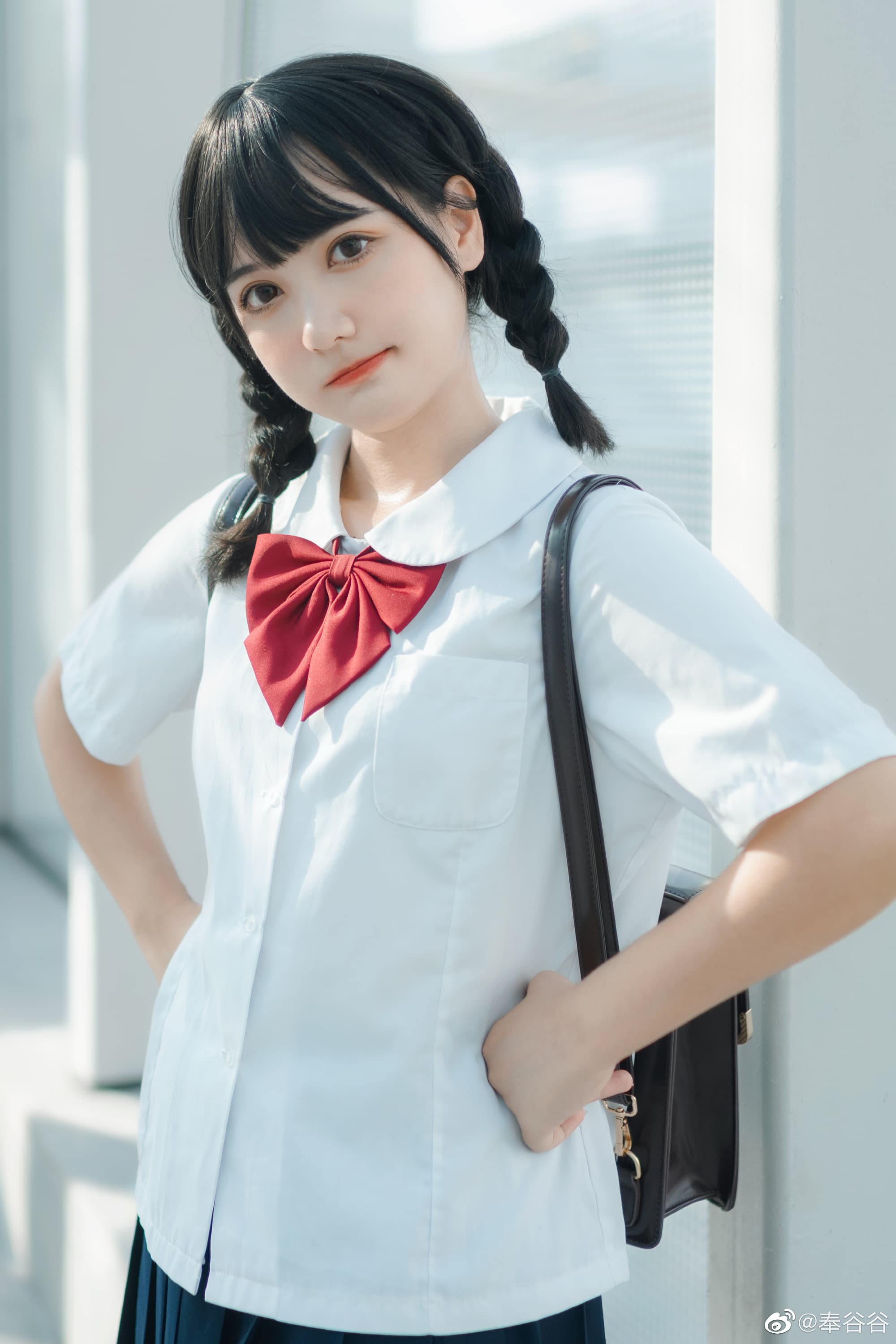 jk 日系写真「 天台的阳光@奉谷谷 | 奉谷谷cosjk 日系写真「 天台的阳光-coser家，cosplay爱好者，二次元聚集地，动漫文化，新番资讯，ACG，Coser展示