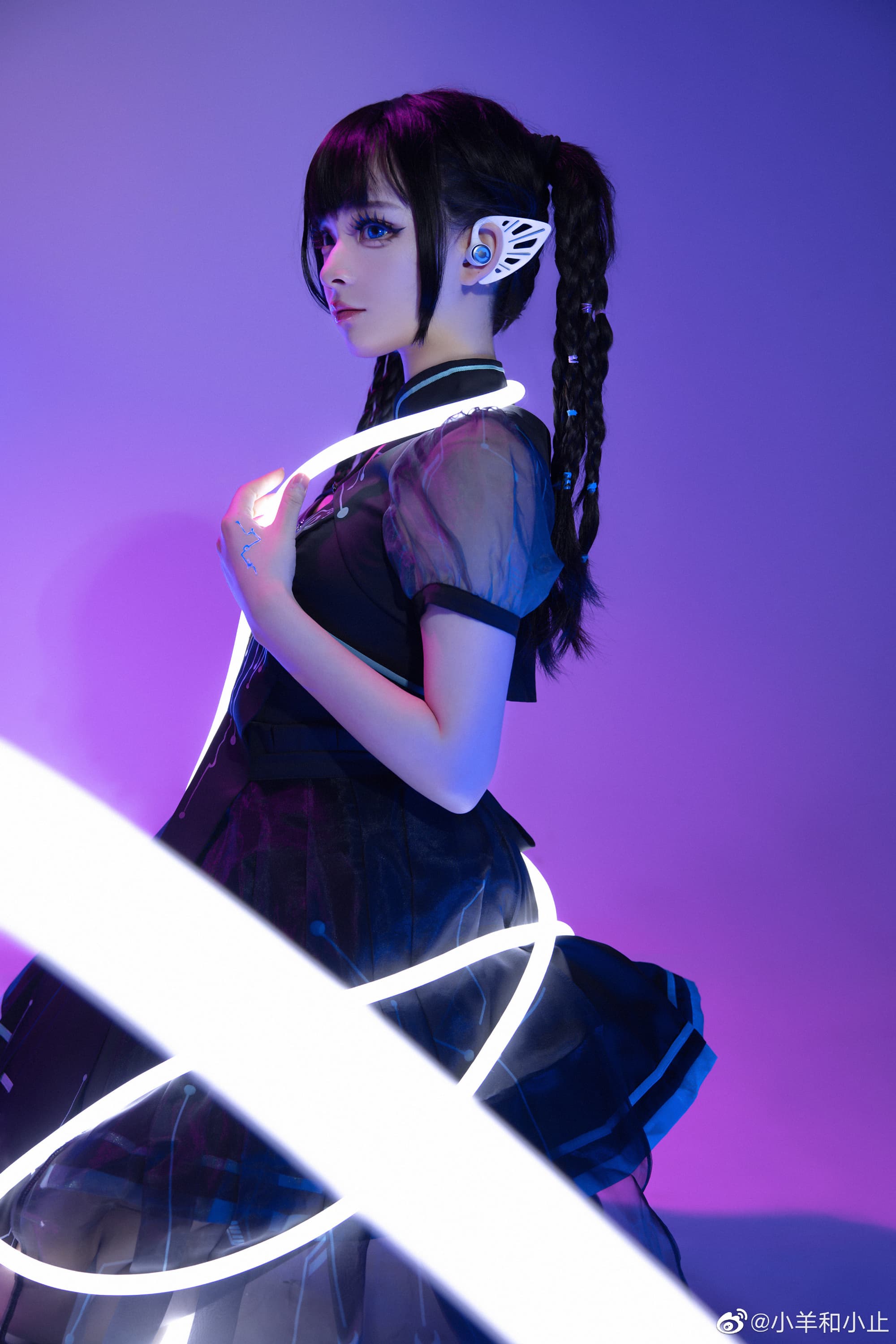 lolita 第一次尝试赛博朋克风～ 好酷！@小羊和小止 第2张