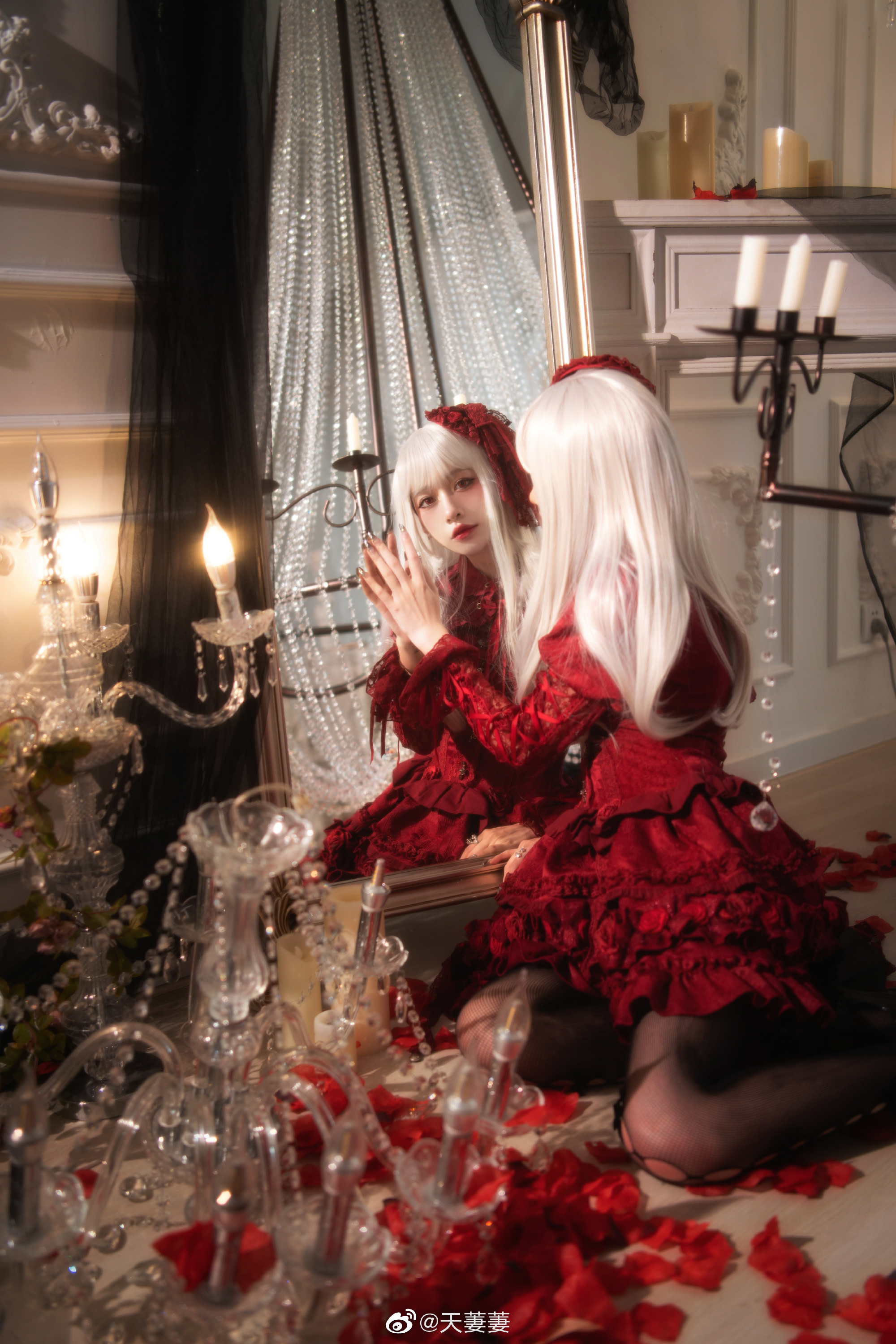 lolita 哥特 玫瑰骑士@天萋萋 | 天萋萋coslolita 哥特 玫瑰骑士-coser家，cosplay爱好者，二次元聚集地，动漫文化，新番资讯，ACG，Coser展示