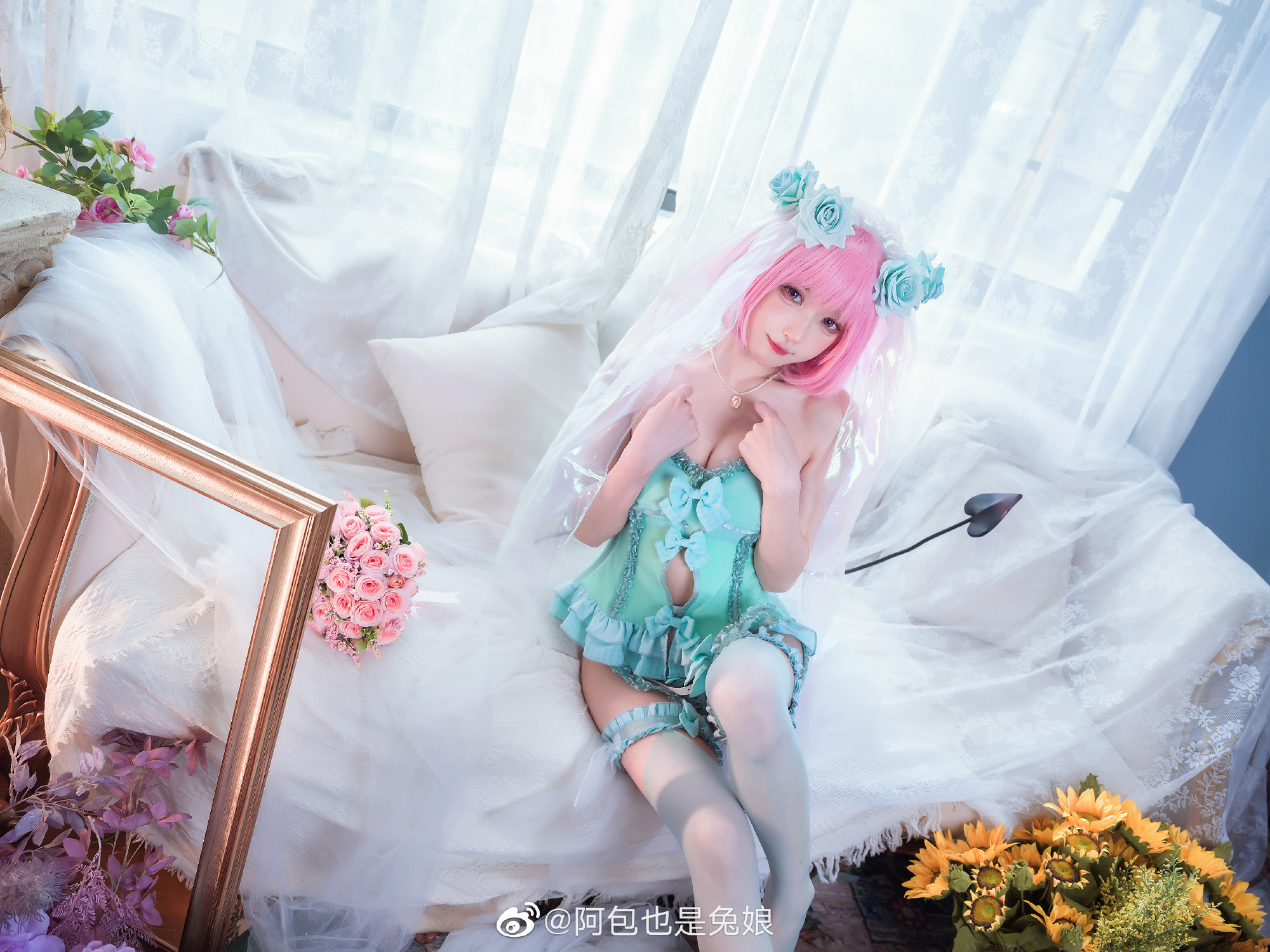 🌸花嫁梦梦🌸 一年多之前拍的小姨子,终于发了!@阿包也是兔娘 第1张