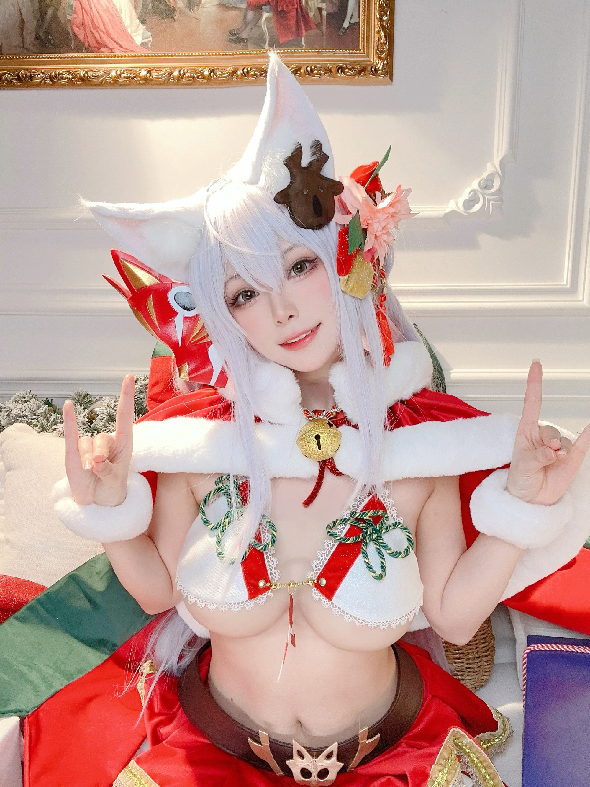 听说圣诞节是个非常热闹有趣的节日!静很期待! 天下布魔 圣诞白雪 静@w百合欧皇子w 第3张