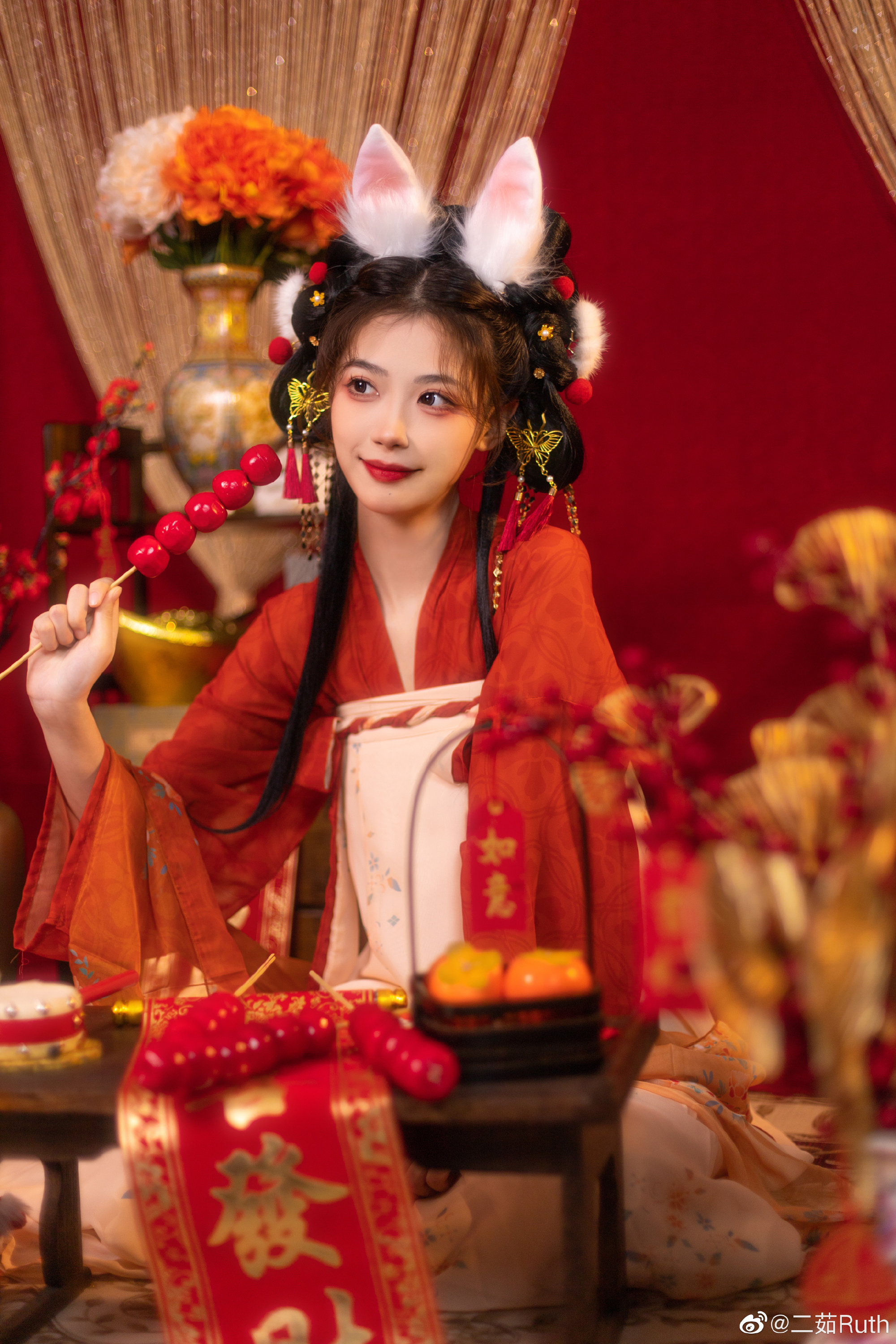 新年第一波～🐰年快乐！ ​​​@二茹Ruth | 二茹Ruthcos新年第一波～🐰年快乐！ ​​​-吾爱cos - 52cos-我爱cos