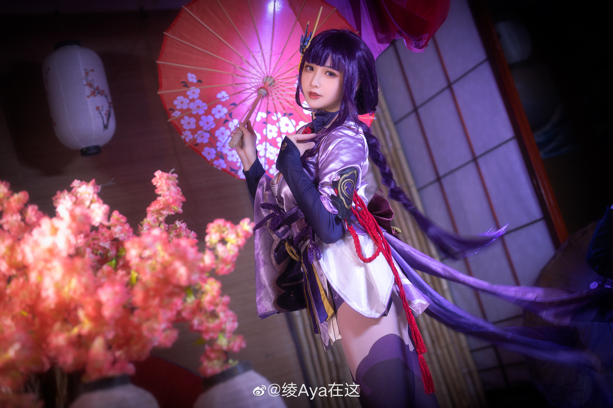浮世景色百千年依旧,人之在世却如白露与泡影。虚无。 原神 雷电将军cos@绫Aya在这 第2张
