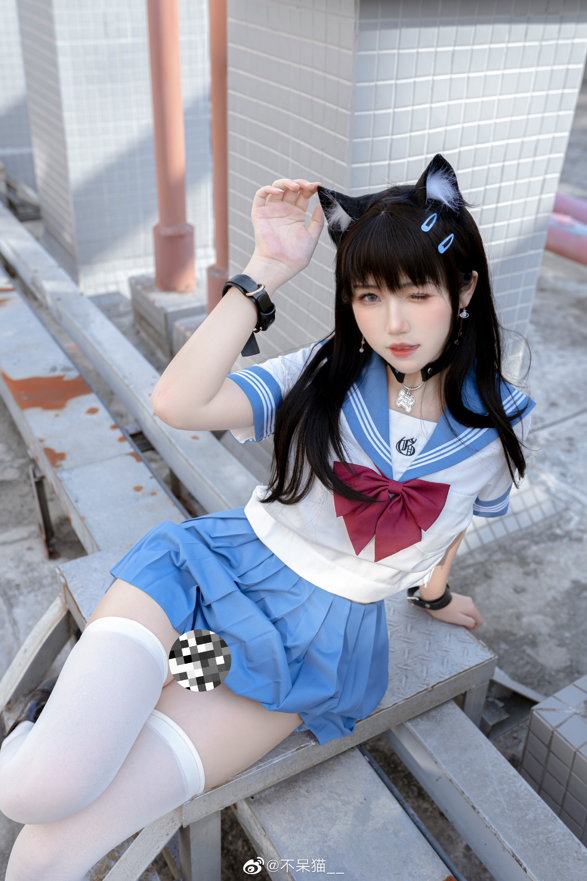 好久没有更新了   今天来天台上课@呆猫猫m__ | 呆猫猫m__cos好久没有更新了   今天来天台上课-coser家，cosplay爱好者，二次元聚集地，动漫文化，新番资讯，ACG，Coser展示