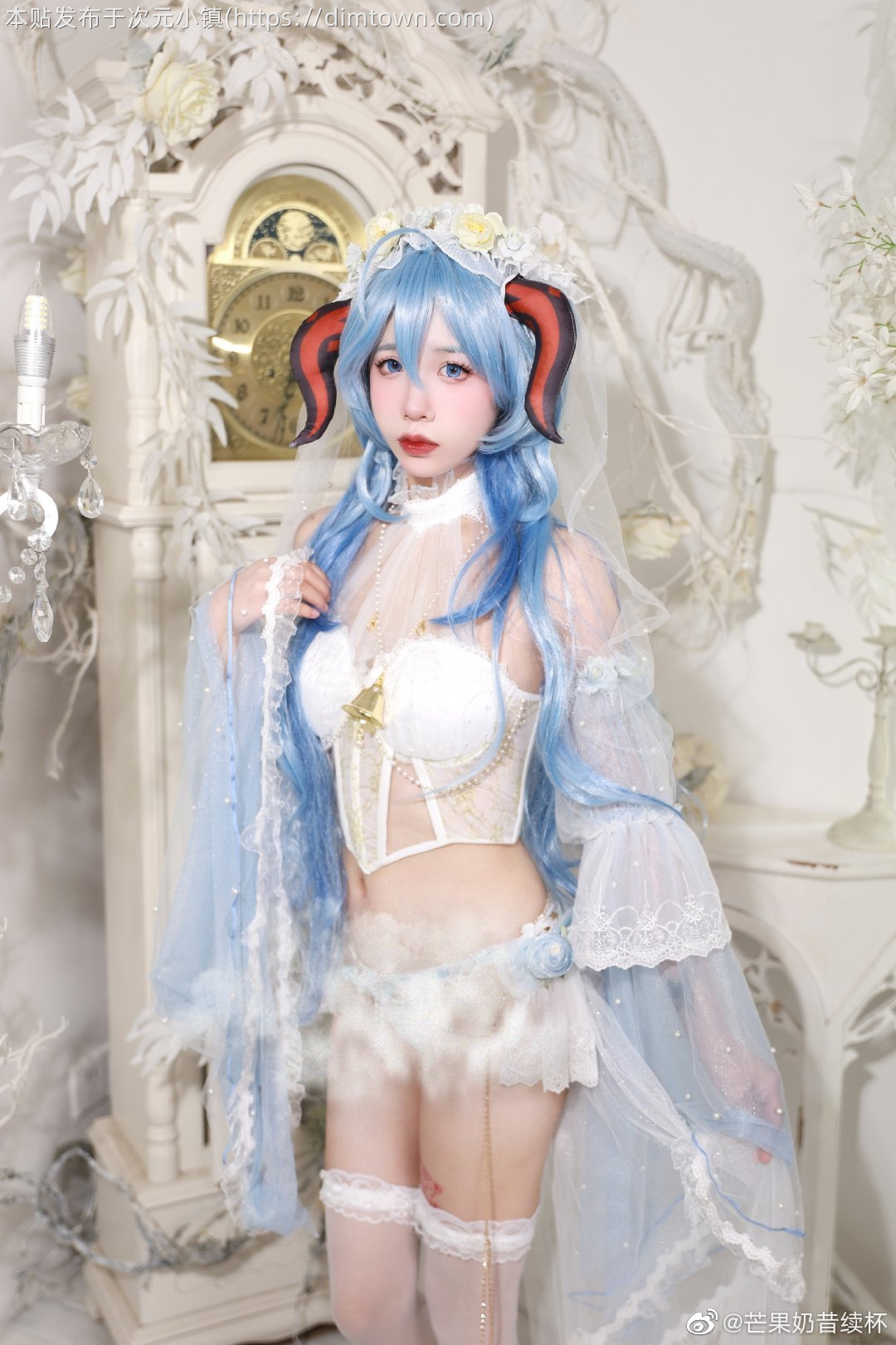 cos正片 憨憨椰羊，在线结婚~ 甘雨 原神@蛋卷猫_ 第2张