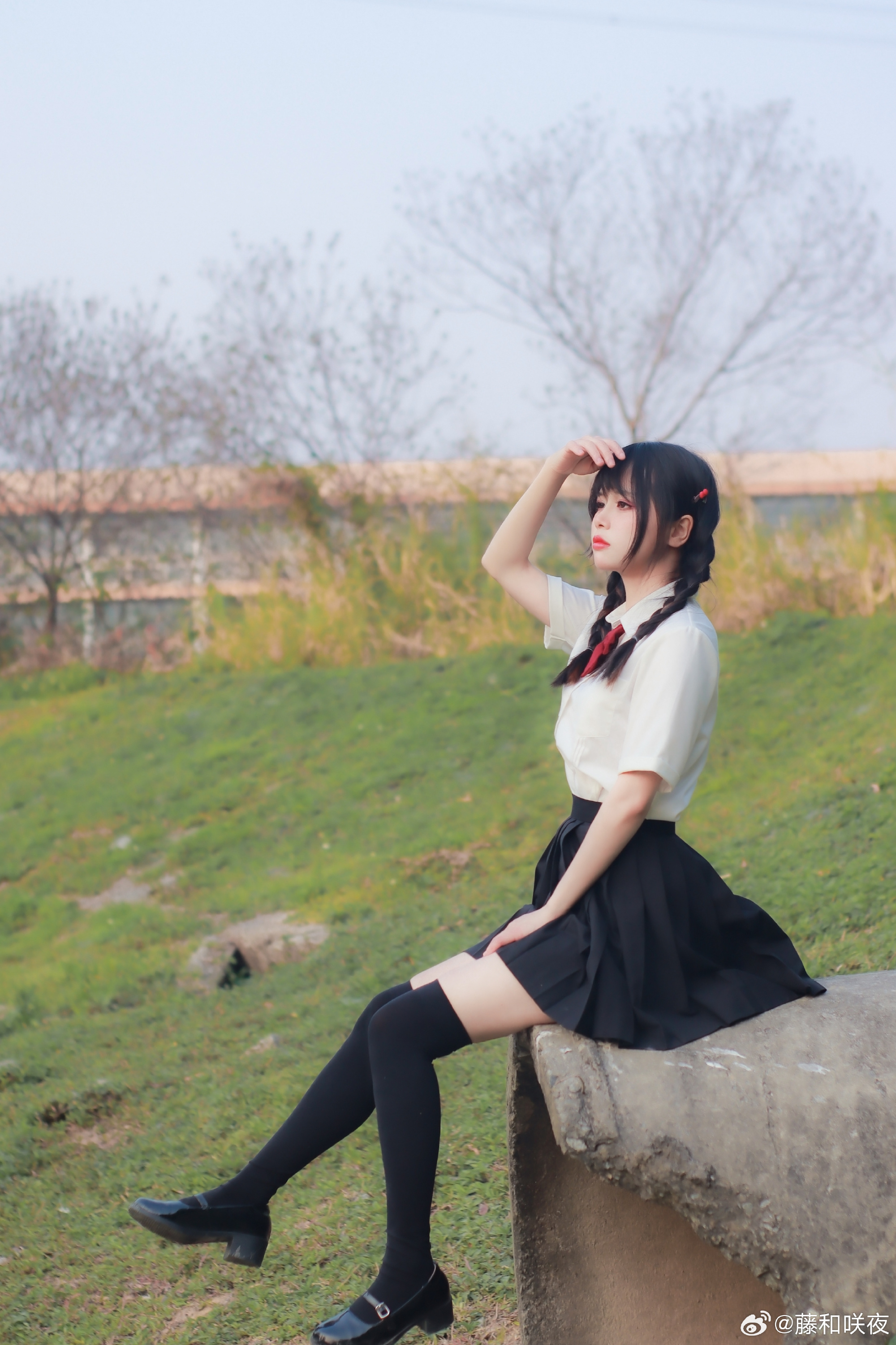 河边的jk少女~ 夏天一起玩水吧~@藤和咲夜 第2张
