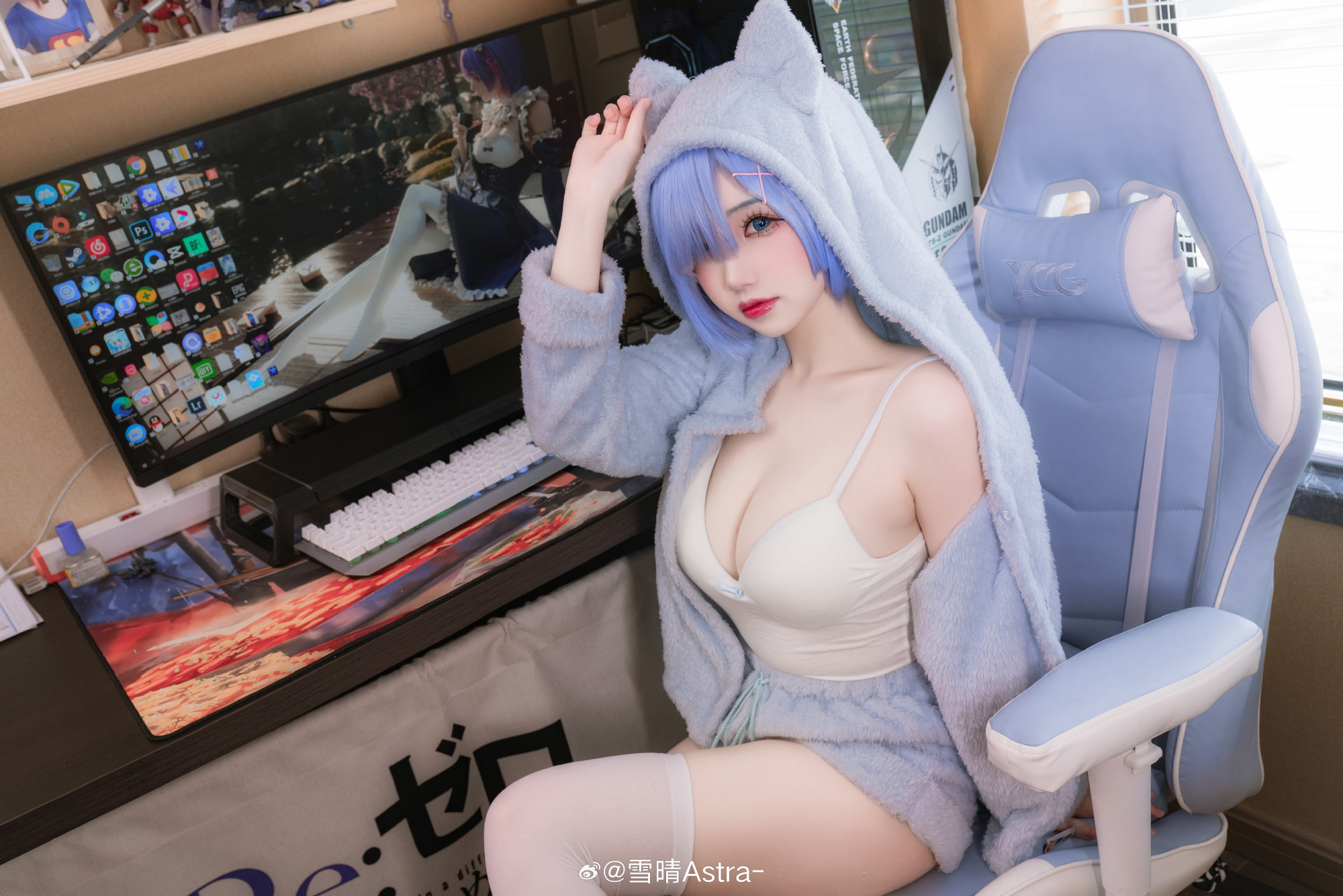 签收一只陪你宅家的蕾姆猫猫吧💙@雪晴Astra- | 雪晴Astra-cos签收一只陪你宅家的蕾姆猫猫吧💙-吾爱cos - 52cos-我爱cos