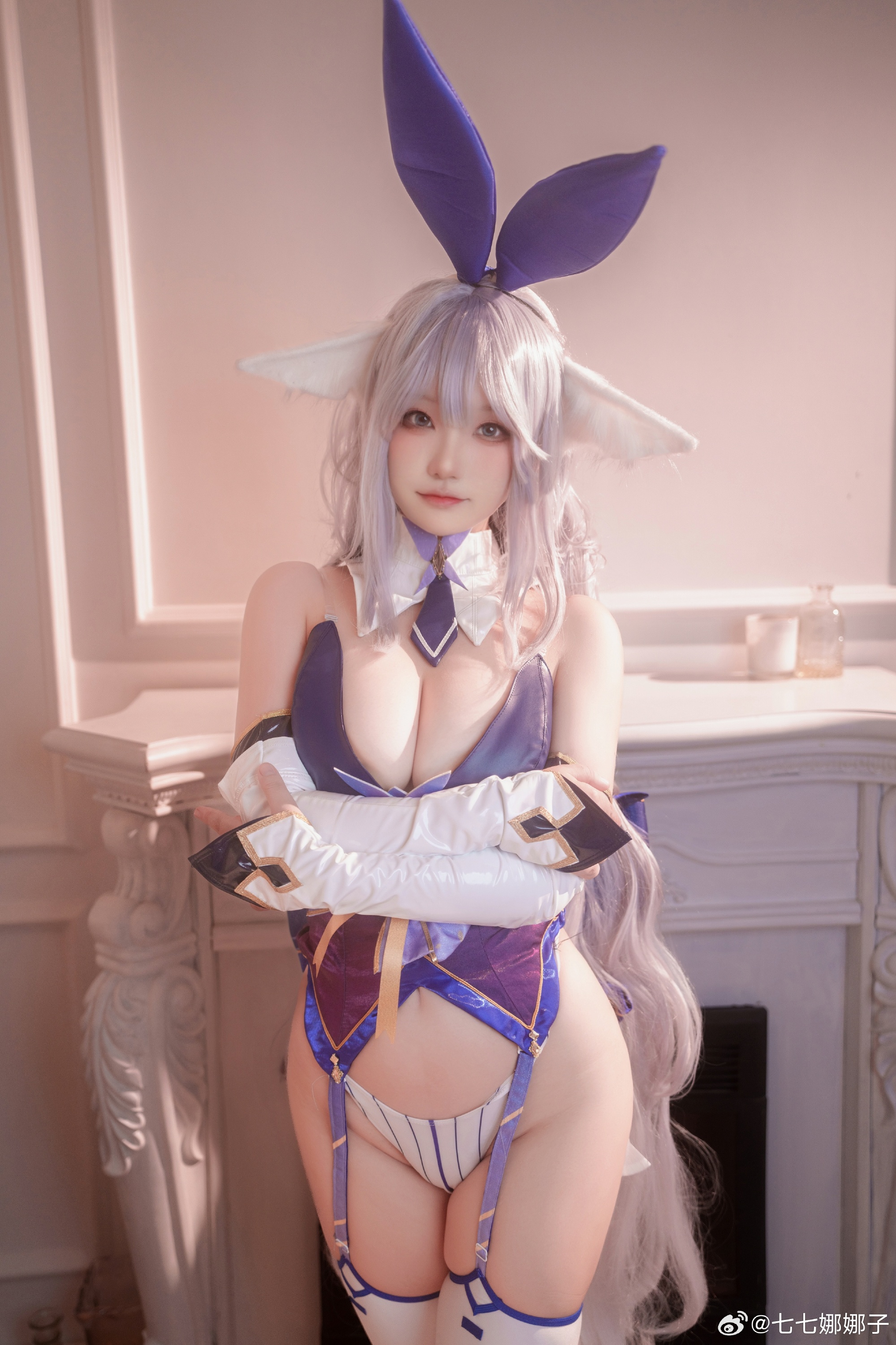 cosplay 指挥官喜欢这身新装扮吗? 碧蓝航线 信浓同人兔女郎cos@七七娜娜子 第2张